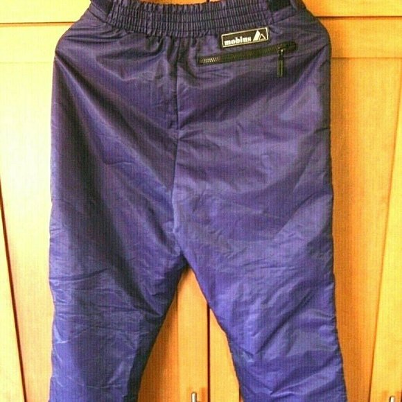 Women's Ski Pants Winter Snow Size 12 Lined Insulated Stretch Mobius Purple Zip - Picture 1 of 16